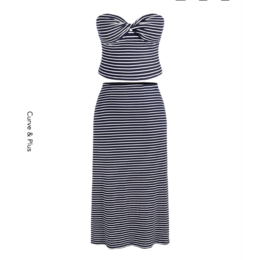 2 piece Navy Blue set from Cider Size 4xl